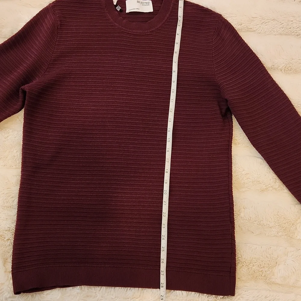 Selected Homme Men “Masei” Knit Crew Neck in Maroon Burgundy color size L
